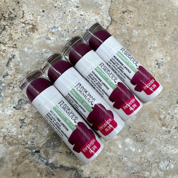 Lot Of 4 Physicians Formula Organic Wear Nourishing Lipstick PF11078 Sugar Plum - Picture 5 of 8